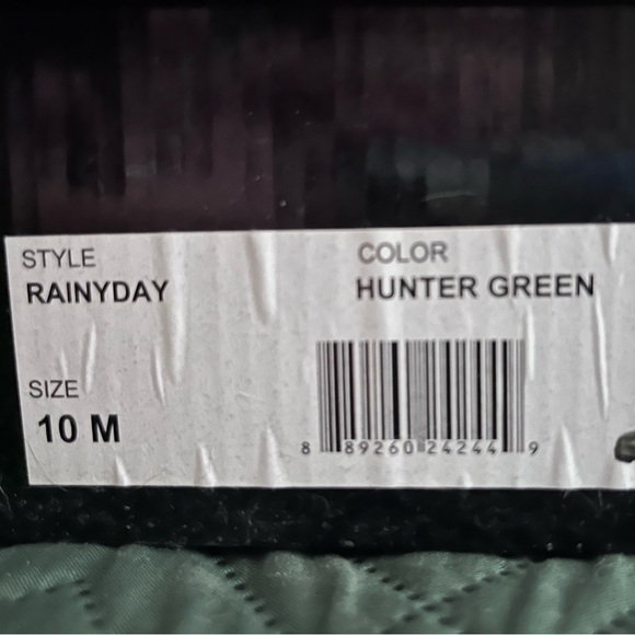 NIB Nicole Miller Rainy Day Rain Boot Hunter Green - Picture 7 of 8